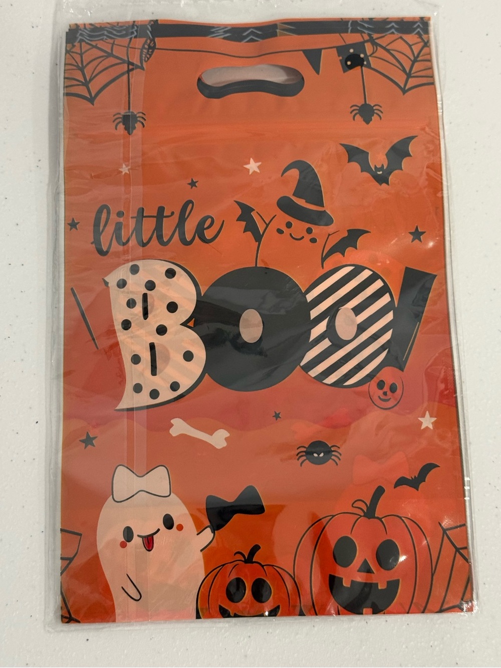 Orange halloween stand up bag